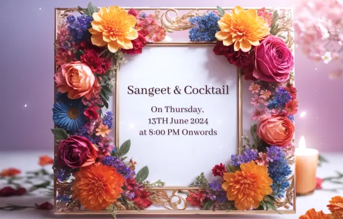 Virtual 3D Floral Wedding Invitation Slideshow